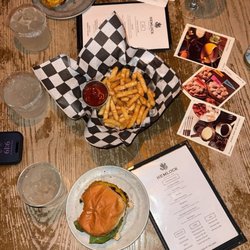 Hemlock Cocktail Bar - Smash burger, fries, margaritas
