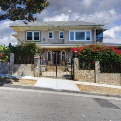 Outside of Private Island Audio's 112 year old mansion
