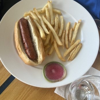 Wind & Sea - Kids' menu at Wind & Sea (Hotdog on a bun with fries) - Seafood Near Me - Dana Point, California Wind & Sea - Kids' menu at Wind & Sea (Hotdog on a bun with fries) - Seafood Near Me - Dana Point, California