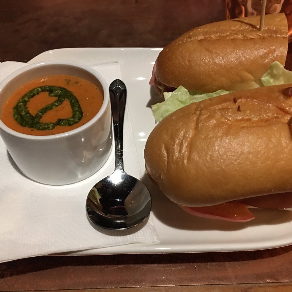 UnderBar - The Capone sandwich with soup - Speakeasies Near Me - Vancouver, Washington