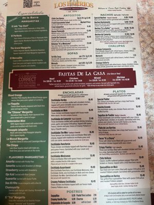 Menu photo 1 Los Barrios Mexican Restaurant San Antonio, TX