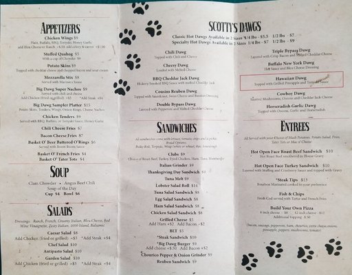 Menu photo 2 Scotty's Big Dawg's Pub Middletown, RI