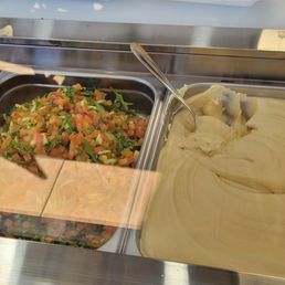 Humus and salad