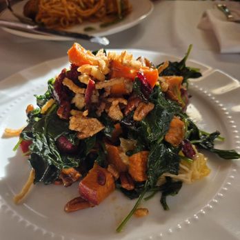 Dierk's Parkside Cafe - Sweet potato salad with wilted spinach and all their best friends. Light flavorful dressing. - Breakfast & Brunch Near Me - Santa Rosa, California Dierk's Parkside Cafe - Sweet potato salad with wilted spinach and all their best friends. Light flavorful dressing. - Breakfast & Brunch Near Me - Santa Rosa, California