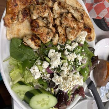 International Delight Cafe - 8/13/25 CHICKEN SOUVLAKI PLATTER, with 2nd salad! - Desserts Near Me - Bellmore, New York International Delight Cafe - 8/13/25 CHICKEN SOUVLAKI PLATTER, with 2nd salad! - Desserts Near Me - Bellmore, New York