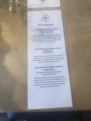 Menu photo 1 3 Parks Wine Shop Atlanta, GA Menu photo 1 3 Parks Wine Shop Atlanta, GA