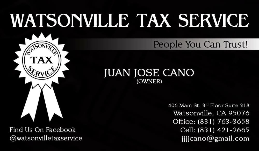WATSONVILLE TAX SERVICE Updated October 2024 406 Main St