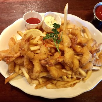 Pappadeaux Seafood Kitchen - 12 fried shrimp and fries $26.95. - Seafood Near Me - Houston, Texas