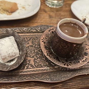 Si n’shpi - Turkish Coffee to end the night with a Turkish dessert of course - Modern European Near Me - Brooklyn, New York