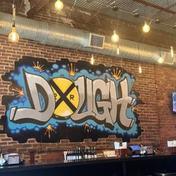 Dough Pizzeria - Amazing art on the walls.