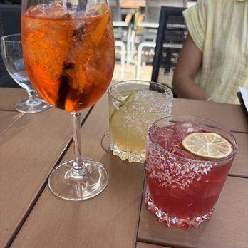 Zula Kitchen & Wine Bar - Aperol spritz, Lime margarita, Mediterranean pomegranate margarita - Mediterranean Near Me - Edmonton, Alberta