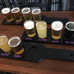We got 10 of the 12 tastings (we skipped the stout and porter)