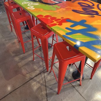 Dave's Hot Chicken - 8 high top table - Chicken Shop Near Me - Chino Hills, California