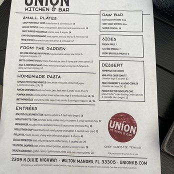 Union Kitchen & Bar - Dinner Menu (March 2022) - Cocktail Bars Near Me - Wilton Manors, Florida Union Kitchen & Bar - Dinner Menu (March 2022) - Cocktail Bars Near Me - Wilton Manors, Florida