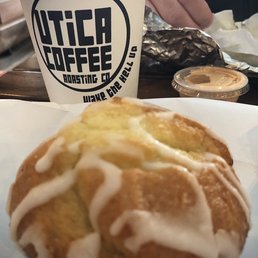 Small latte and lemon muffin Small latte and lemon muffin