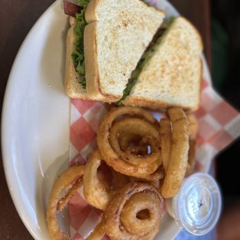 The Mixed Grill - Kids BLT sandwich with onion rings. (they were willing to substitute one of the sandwiches on the kids menu to create a BLT) exceptional! - Comfort Food Near Me - Grants Pass, Oregon The Mixed Grill - Kids BLT sandwich with onion rings. (they were willing to substitute one of the sandwiches on the kids menu to create a BLT) exceptional! - Comfort Food Near Me - Grants Pass, Oregon