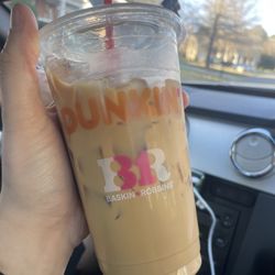 Dunkin' - Caramel iced coffee with shot of espresso