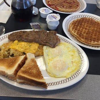Waffle House - Steak Breakfast w/ a side waffle - Breakfast & Brunch Near Me - Gonzales, Louisiana Waffle House - Steak Breakfast w/ a side waffle - Breakfast & Brunch Near Me - Gonzales, Louisiana