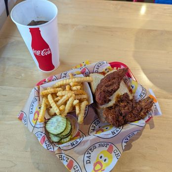Dave's Hot Chicken - Dave's #1 - 2 Tenders w/ Fries - Chicken Shop Near Me - San Luis Obispo, California