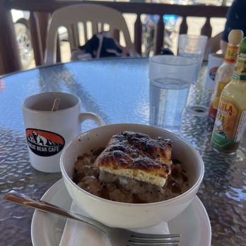Great Bear Cafe - Smothered biscuit sandwich - Cafes Near Me - Hungry Horse, Montana