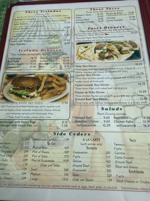 Menu photo 2 Mi Sombrero Restaurant Houston, TX Menu photo 2 Mi Sombrero Restaurant Houston, TX