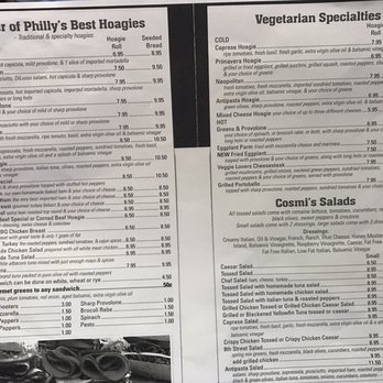 Cosmi's Deli - Menu! - Delis Near Me - Philadelphia, Pennsylvania