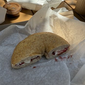 C'est Si Bon Bakery - Cheese and jam whole wheat bagel - Bakeries Near Me - Newport Beach, California C'est Si Bon Bakery - Cheese and jam whole wheat bagel - Bakeries Near Me - Newport Beach, California