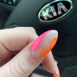 Grace Nail & Spa - You can see through my nail. the natural nail isn't blended with the tip and it's not covered up.