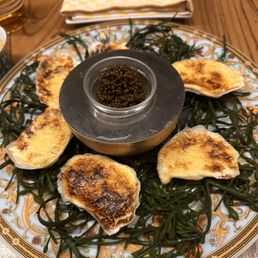 Caviar and oysters