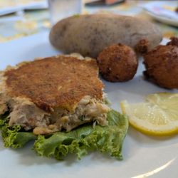 To Do Cafe & Seafood - Grilled crab cake, good hush puppies, baked potato. Mainly crab and a bargain price.