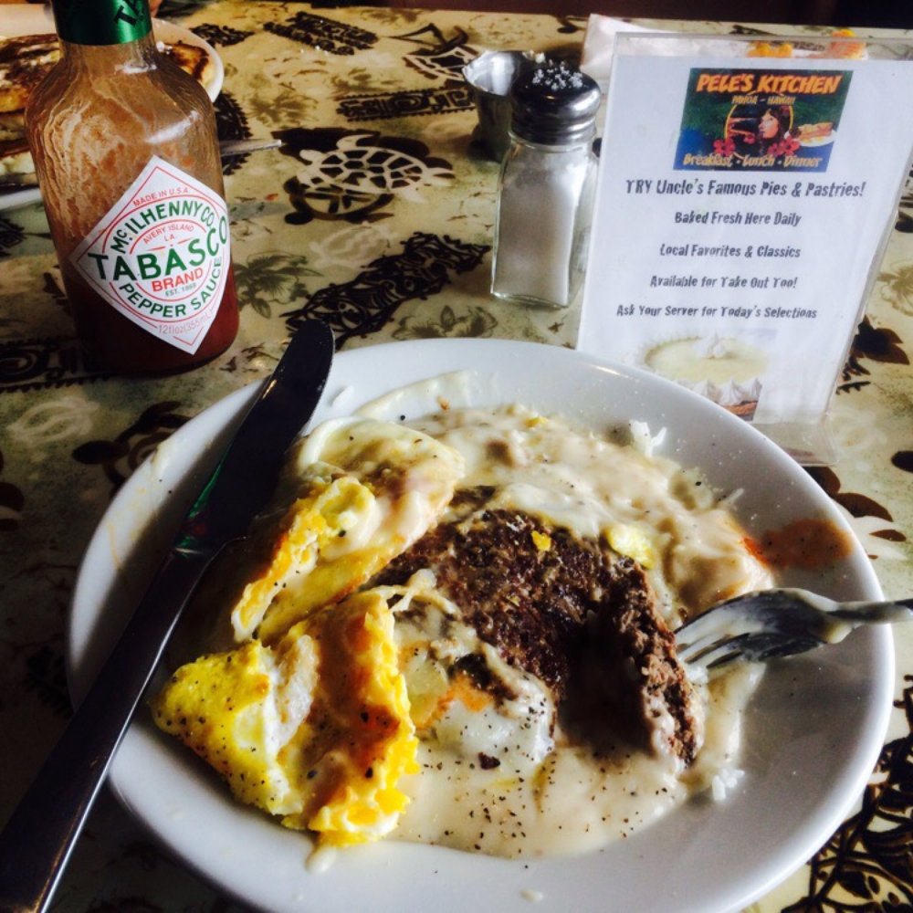 Pele's Kitchen - This was my food after getting the eggs redone. - Breakfast & Brunch Near Me - Pahoa, Hawaii Pele's Kitchen - This was my food after getting the eggs redone. - Breakfast & Brunch Near Me - Pahoa, Hawaii