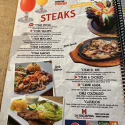 La Hacienda Mexican Restaurant - Menu as of 1/2/24