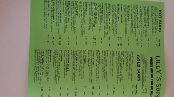 Menu photo 6 Lilly's Super Subs Leesburg, FL Menu photo 6 Lilly's Super Subs Leesburg, FL