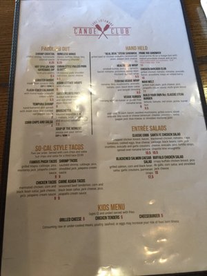 Menu photo 5 Canoe Club Lakeside Grill Lee's Summit, MO