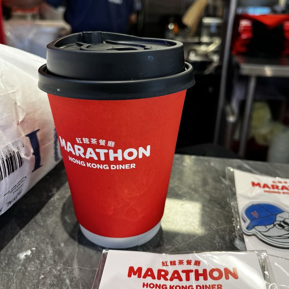 Marathon Hong Kong Diner - Pretty excited to try this new HK style milk tea here! Needed a place like this in LIC - Chinese Near Me - Queens, New York Marathon Hong Kong Diner - Pretty excited to try this new HK style milk tea here! Needed a place like this in LIC - Chinese Near Me - Queens, New York