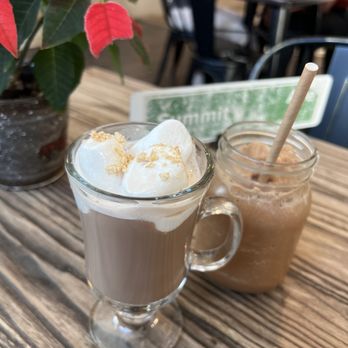 La Gelatteria - S'mores hot chocolate special (left), Blended Mocha (right) - Gelato Near Me - Kensington, Maryland La Gelatteria - S'mores hot chocolate special (left), Blended Mocha (right) - Gelato Near Me - Kensington, Maryland