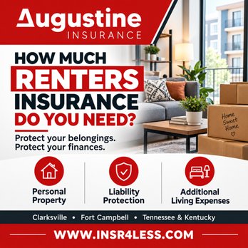 Augustine Insurance - Protect your belongings and finances with renters insurance. Augustine Insurance helps Clarksville & Fort Campbell renters find the right co - Auto Insurance Near Me - Clarksville, Tennessee Augustine Insurance - Protect your belongings and finances with renters insurance. Augustine Insurance helps Clarksville & Fort Campbell renters find the right co - Auto Insurance Near Me - Clarksville, Tennessee
