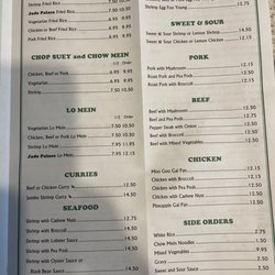 Jade Palace Restaurant - Menu