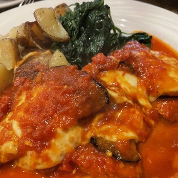 Giorgio On Pine - Veal Melanzane Slice eggplant and fresh mozzarella served in a tomato basil white wine reduction - Italian Near Me - Philadelphia, Pennsylvania