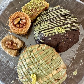 Baklovah Bakery - Bird nest, walnut fig baklava, triple Dubai chocolate cookie , pistachio filled chocolate cookie 4/2025 - Desserts Near Me - San Antonio, Texas Baklovah Bakery - Bird nest, walnut fig baklava, triple Dubai chocolate cookie , pistachio filled chocolate cookie 4/2025 - Desserts Near Me - San Antonio, Texas