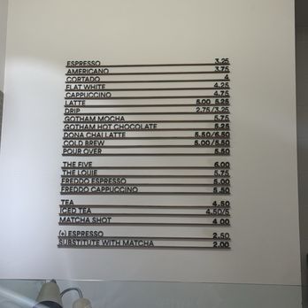 For Five Coffee Roasters - menu - Coffee Roasteries Near Me - New York, New York For Five Coffee Roasters - menu - Coffee Roasteries Near Me - New York, New York