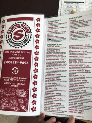 Menu photo 5 Sakura Sushi Albuquerque, NM