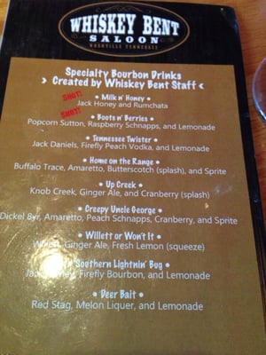 Menu photo 5 Whiskey Bent Saloon Nashville, TN Menu photo 5 Whiskey Bent Saloon Nashville, TN