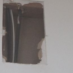 This hole in the wall was put there to put two recess lights on my ceiling! That was almost 2 months ago!
