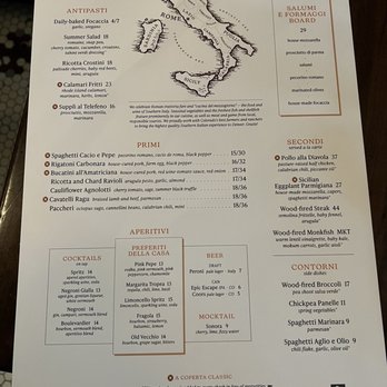 Coperta - Menu - Italian Near Me - Denver, Colorado