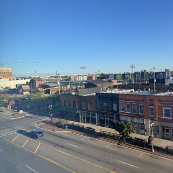 Courtyard by Marriott Lansing Downtown - View of Jackson Stadium from our room - Hotels Near Me - Lansing, Michigan