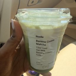 Banana Cream Matcha Latte Banana Cream Matcha Latte