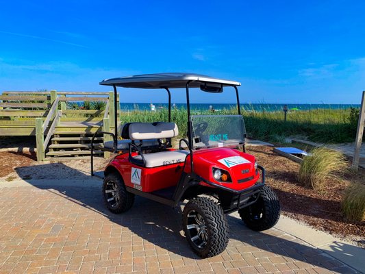 Reserve Your Golf Cart Today! - Golf Carts have become the preferred and primary mode of transportation for locals & tourists along the Grand Strand. Save your car from the sand & wet seats and cruise the South Carolina’s Grand Strand with the wind and your hair and fully immerse yourself into our community just like the locals!