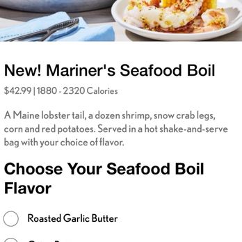 Red Lobster - She told me it doesn't always look like the picture. Said lobster is bits in the bag. Opened bag,there were no bits, for her to see - Seafood Near Me - Irving, Texas
