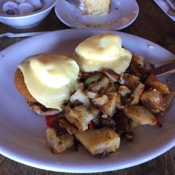The Egg House - Crab cake benedict with house potatoes. - Breakfast & Brunch Near Me - Simi Valley, California The Egg House - Crab cake benedict with house potatoes. - Breakfast & Brunch Near Me - Simi Valley, California